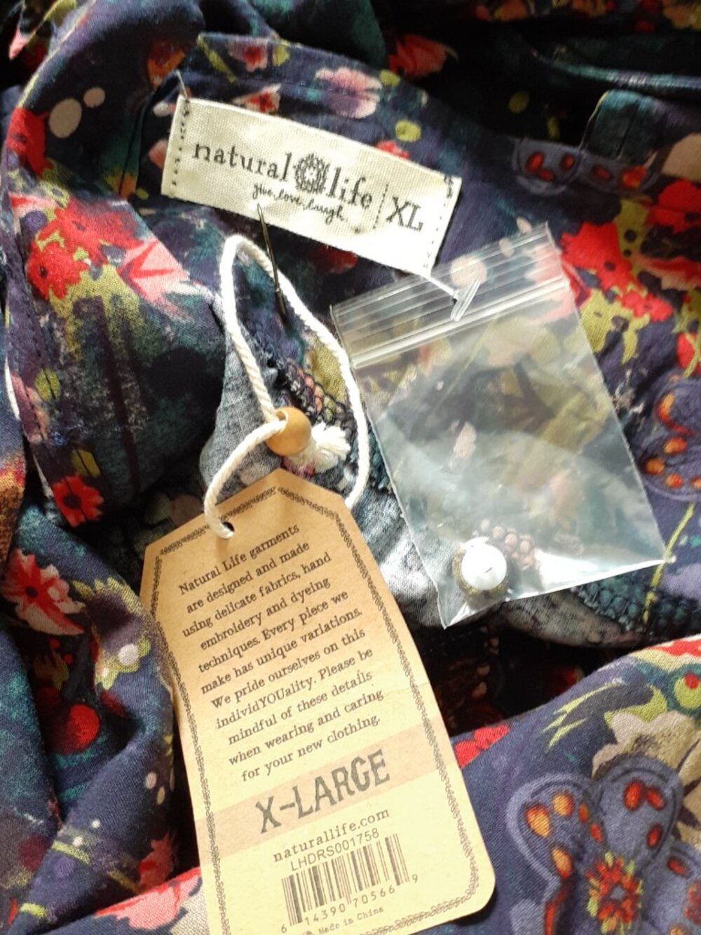 NWT Natural Life Halle Halter Dress in Blue Watercolor Floral Size XL - Picture 13 of 16